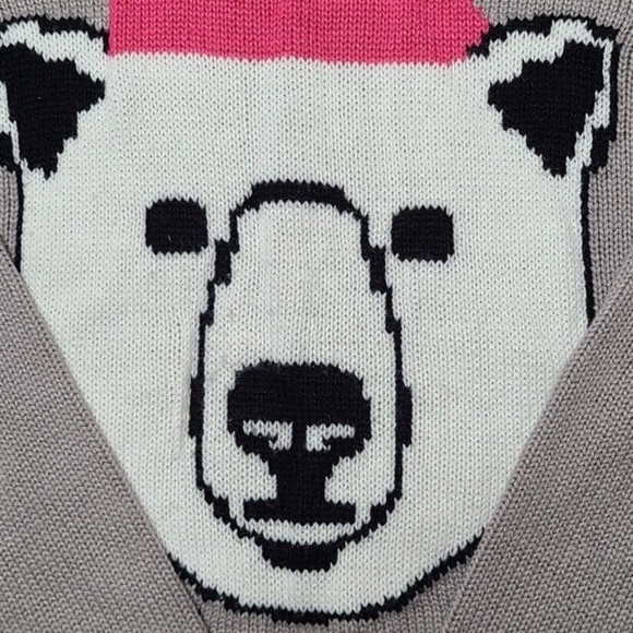 Forever 21 Ugly Christmas Sweater Graphic Bear With Hat Size Large - Picture 2 of 7